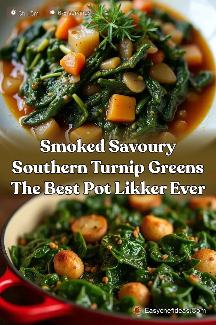 Smoked Savoury Southern Turnip Greens The Best Pot Likker Ever