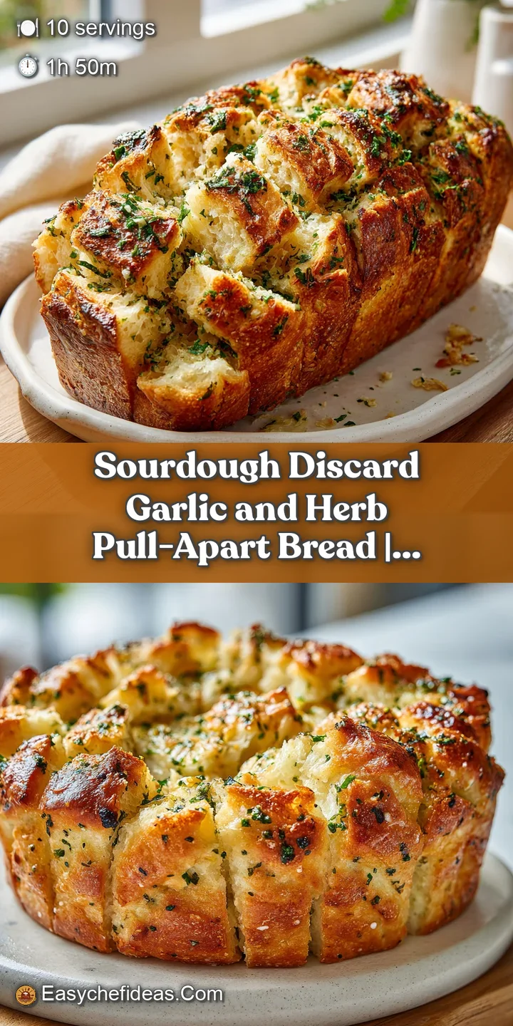 Close-up of a chewy sourdough crumb, studded with flecks of garlic and herbs, showing a light tan interior.
