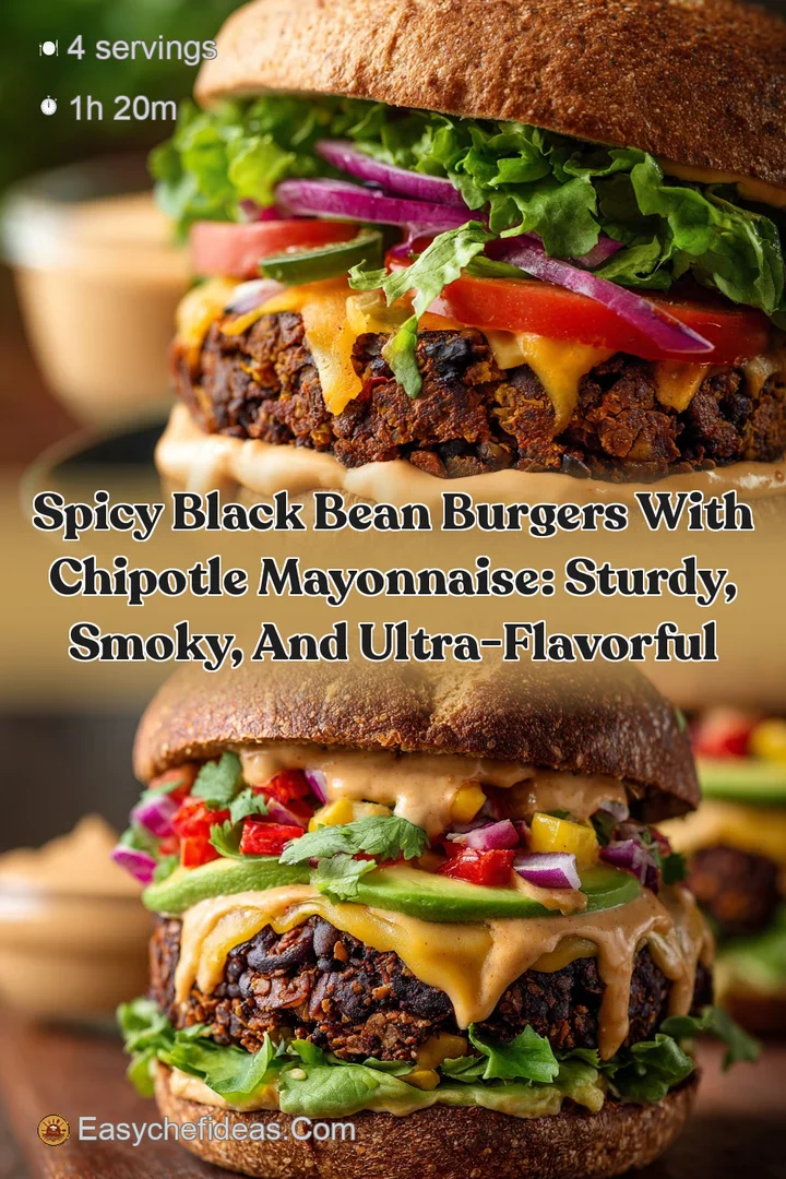 Spicy Black Bean Burgers with Chipotle Mayonnaise: Sturdy Smoky and Ultra-Flavorful