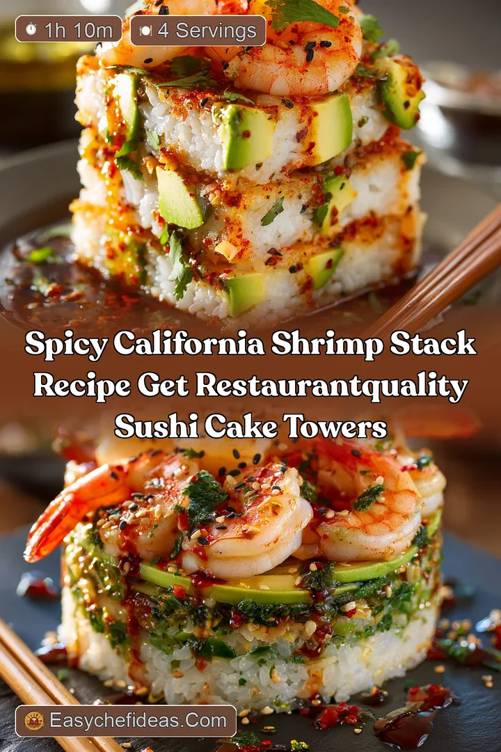 Spicy California Shrimp Stack Recipe Get RestaurantQuality Sushi Cake Towers