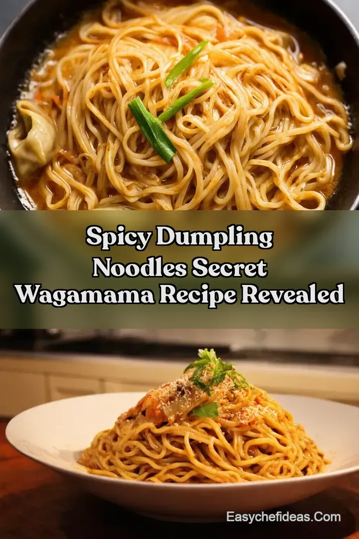 Spicy Dumpling Noodles Secret Wagamama Recipe Revealed
