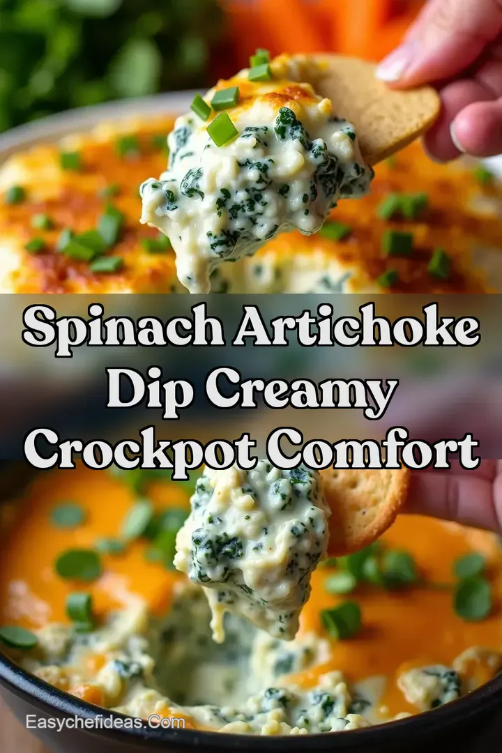 Spinach Artichoke Dip Creamy Crockpot Comfort