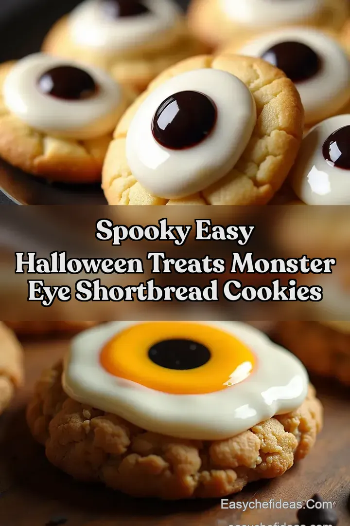 Spooky Easy Halloween Treats Monster Eye Shortbread Cookies