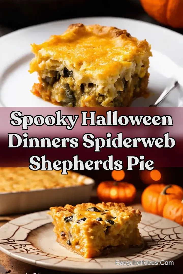 Spooky Halloween Dinners Spiderweb Shepherds Pie