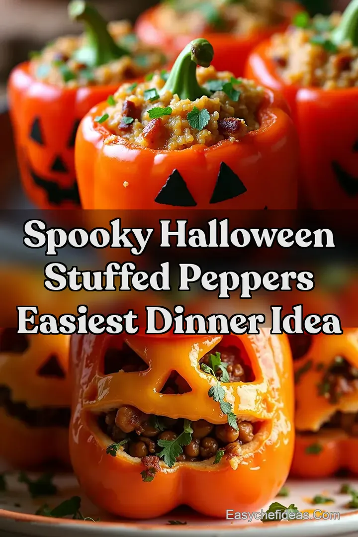 Spooky Halloween Stuffed Peppers Easiest Dinner Idea