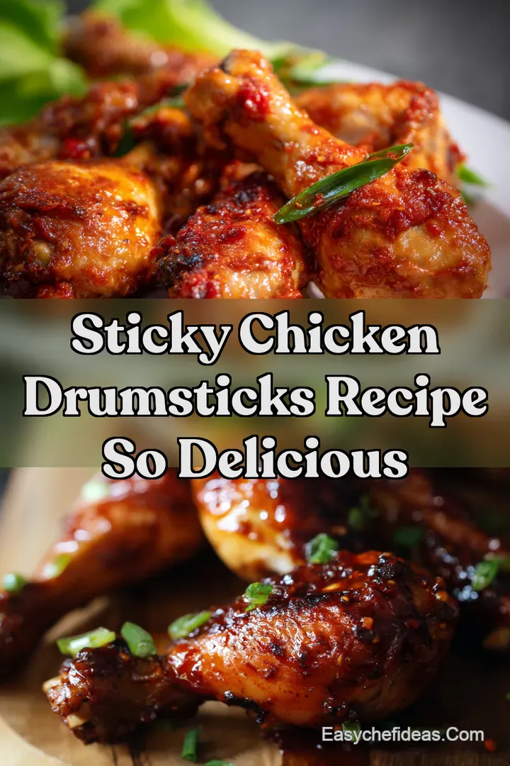Sticky Chicken Drumsticks Recipe So Delicious