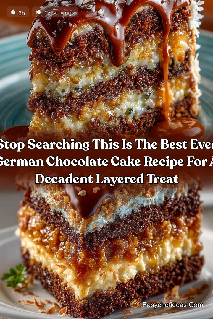 Stop Searching This is the Best Ever German Chocolate Cake Recipe for a Decadent Layered Treat