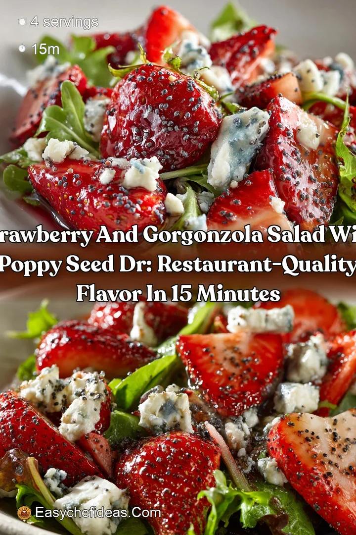 Strawberry and Gorgonzola Salad with Poppy Seed Dr: Restaurant-Quality Flavor in 15 Minutes