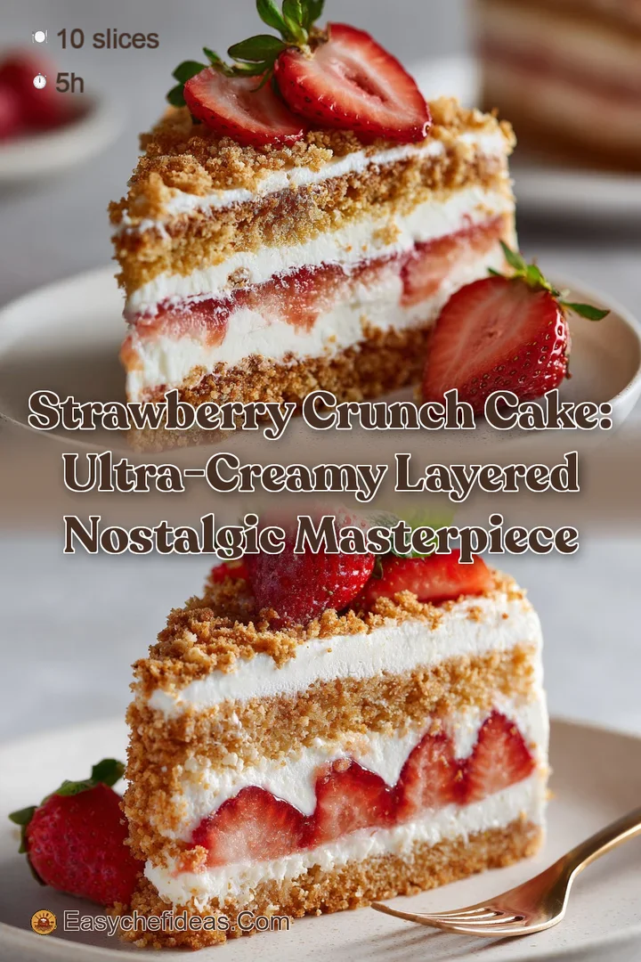 Strawberry Crunch Cake: Ultra-Creamy Layered Nostalgic Masterpiece