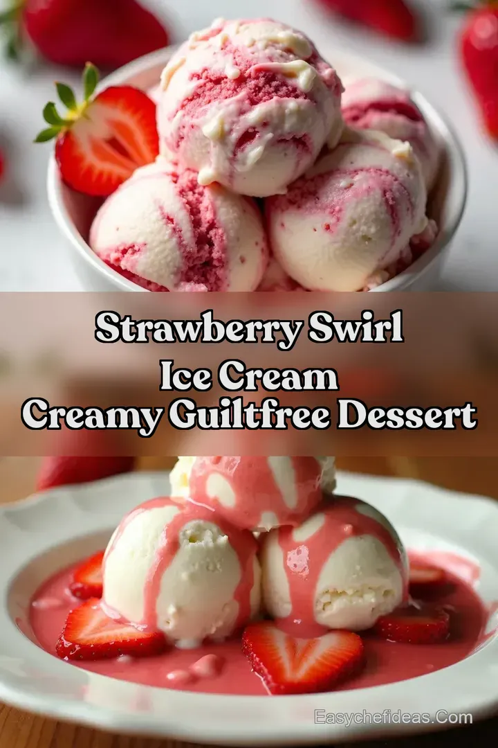 Strawberry Swirl Ice Cream Creamy GuiltFree Dessert