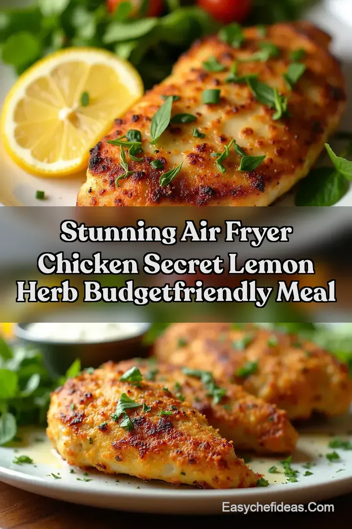 Stunning Air Fryer Chicken Secret Lemon Herb BudgetFriendly Meal
