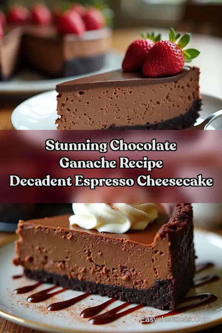 Stunning Chocolate Ganache Recipe Decadent Espresso Cheesecake