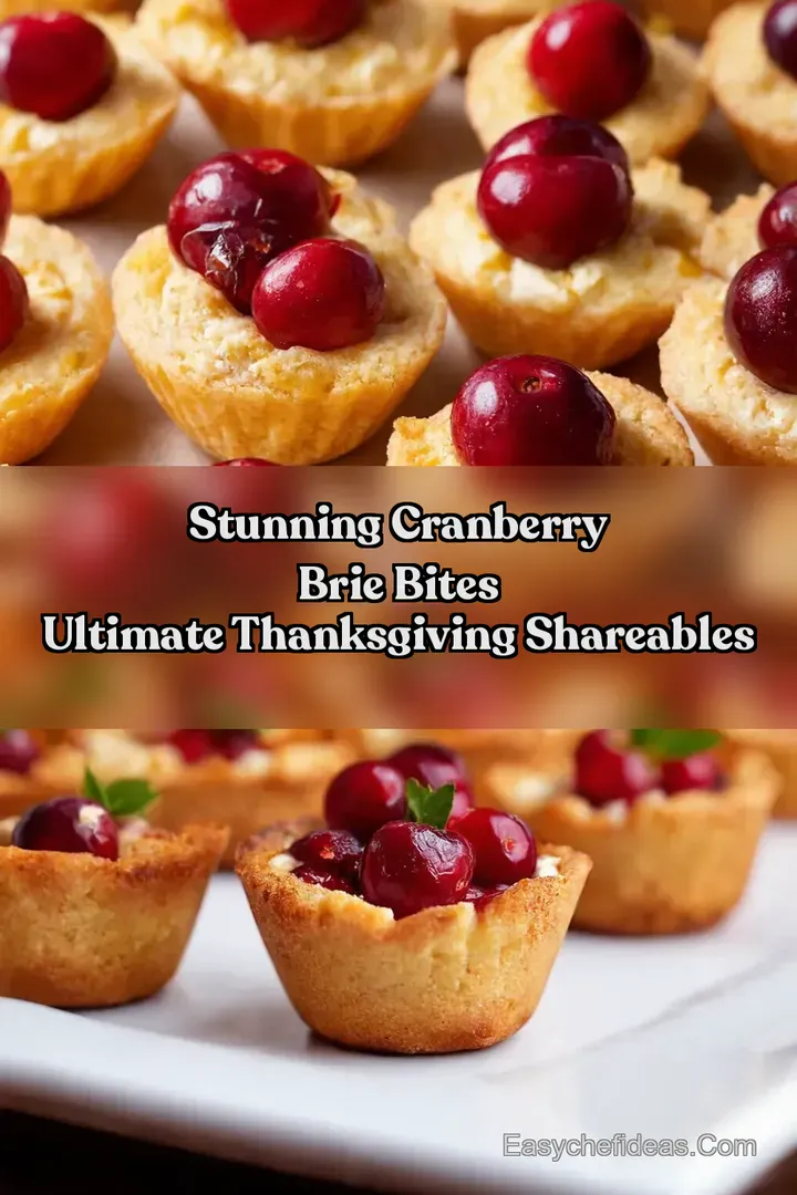 Stunning Cranberry Brie Bites Ultimate Thanksgiving Shareables