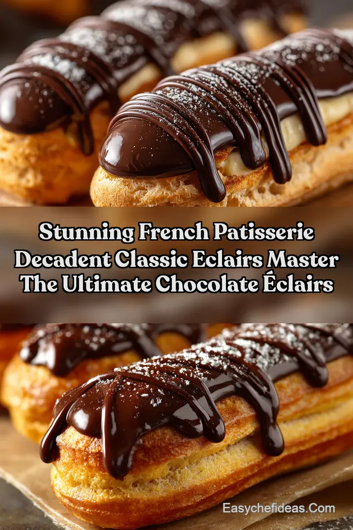 Stunning French Patisserie Decadent Classic Eclairs Master the Ultimate Chocolate &Eacute;clairs