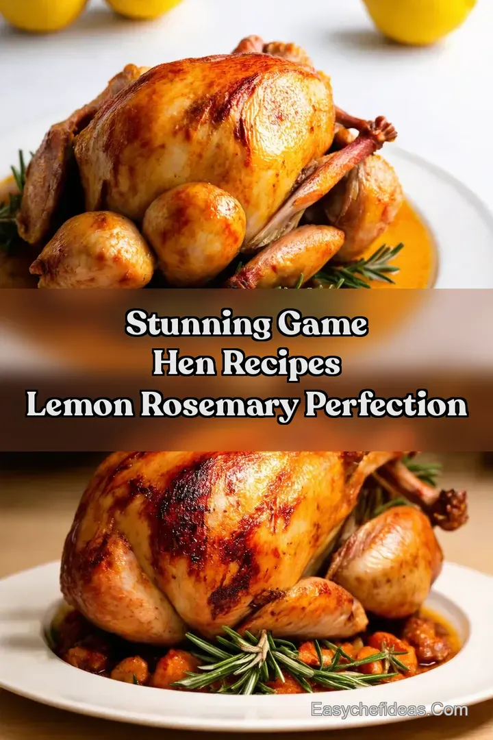 Stunning Game Hen Recipes Lemon Rosemary Perfection