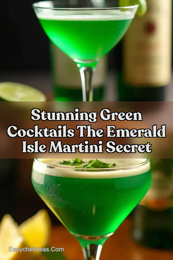 Stunning Green Cocktails The Emerald Isle Martini Secret
