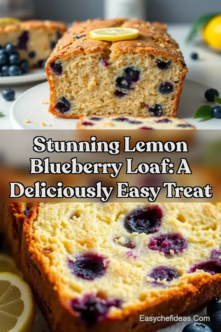 Stunning Lemon Blueberry Loaf: A Deliciously Easy Treat