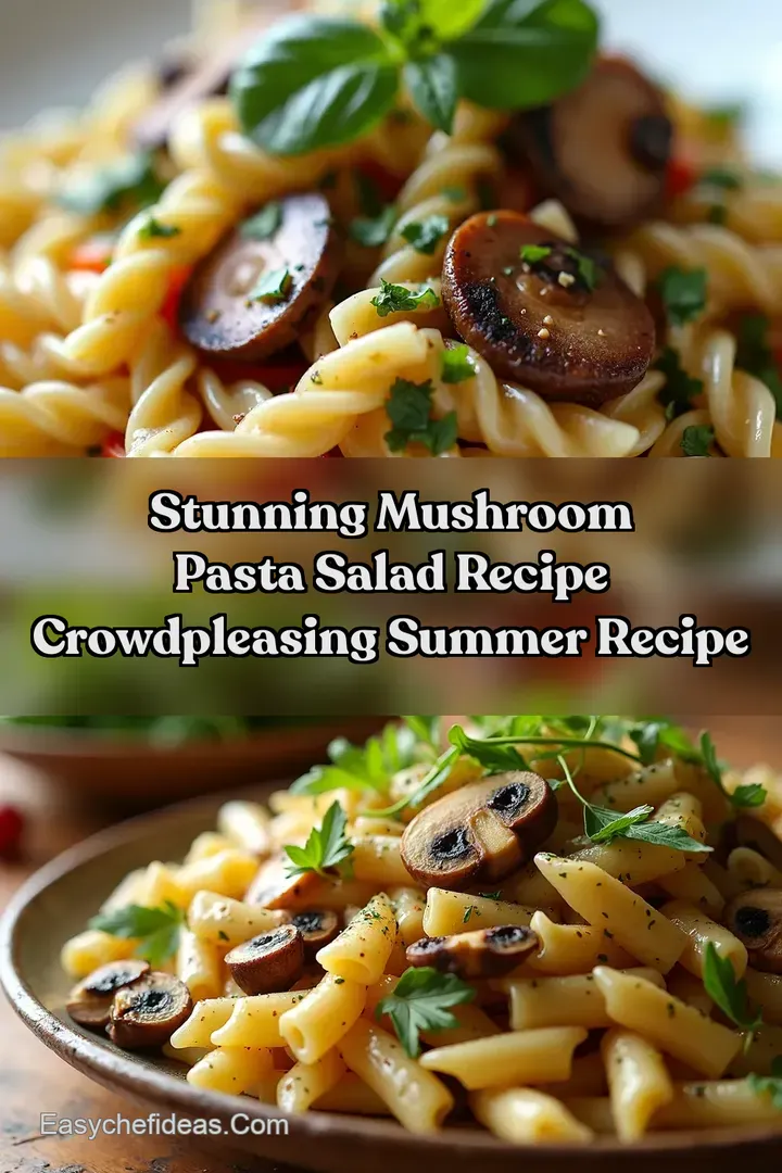 Stunning Mushroom Pasta Salad Recipe CrowdPleasing Summer Recipe
