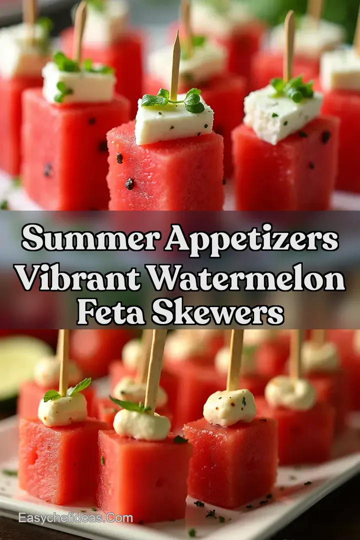 Summer Appetizers Vibrant Watermelon Feta Skewers