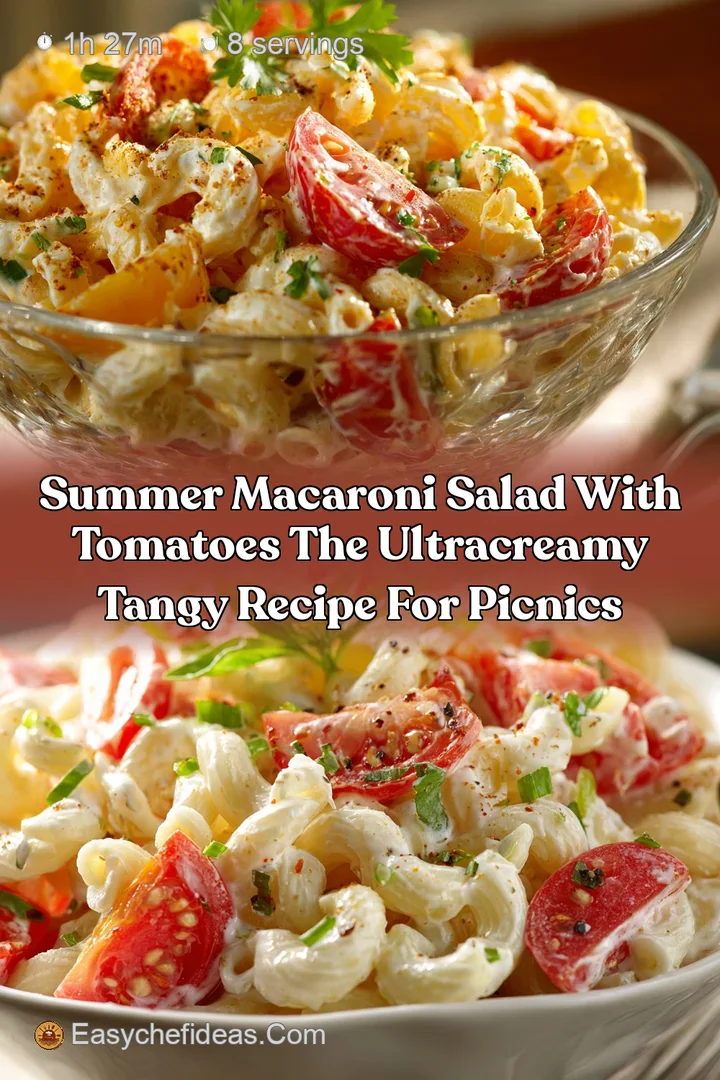 Summer Macaroni Salad with Tomatoes The UltraCreamy Tangy Recipe for Picnics