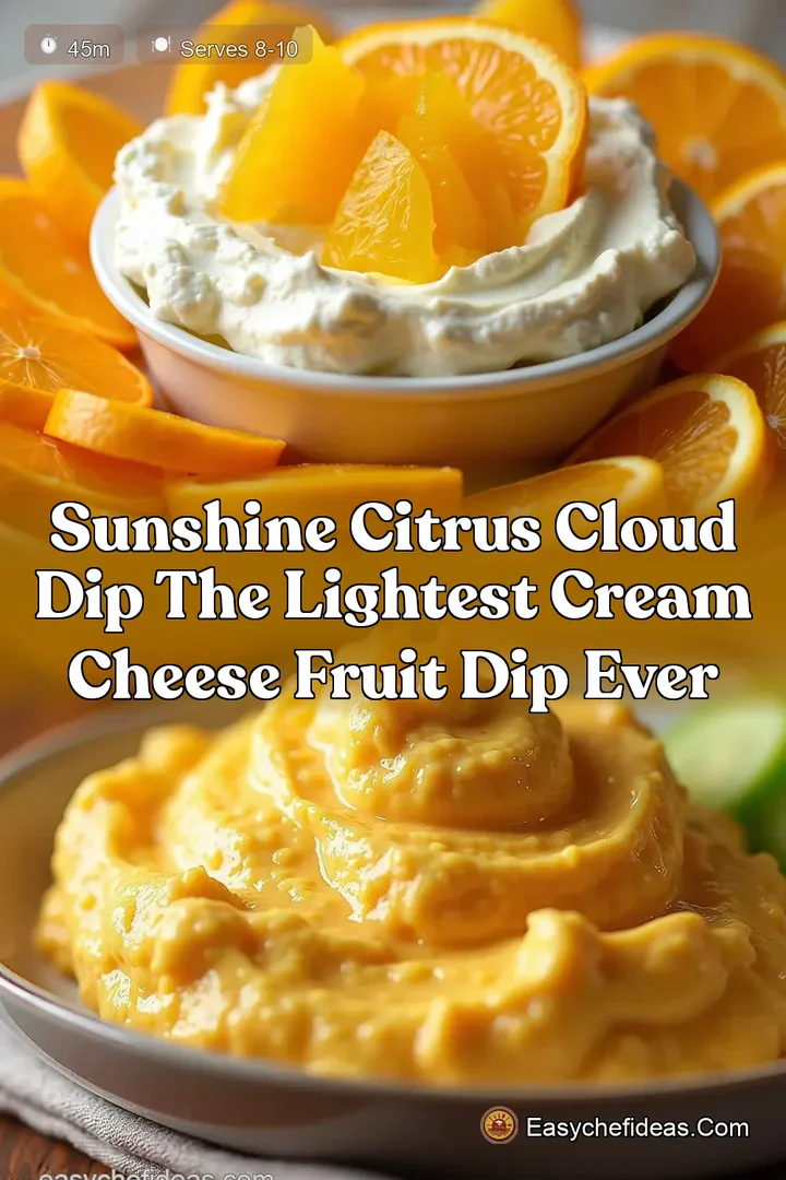 Sunshine Citrus Cloud Dip The Lightest Cream Cheese Fruit Dip Ever