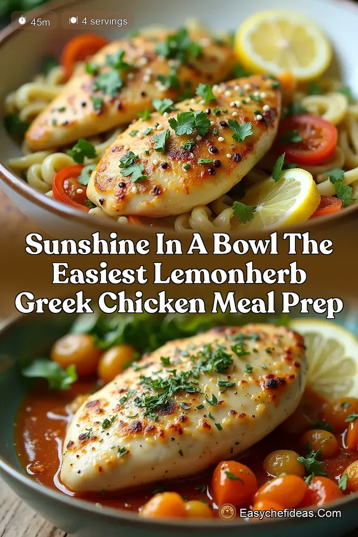 Sunshine in a Bowl The Easiest LemonHerb Greek Chicken Meal Prep
