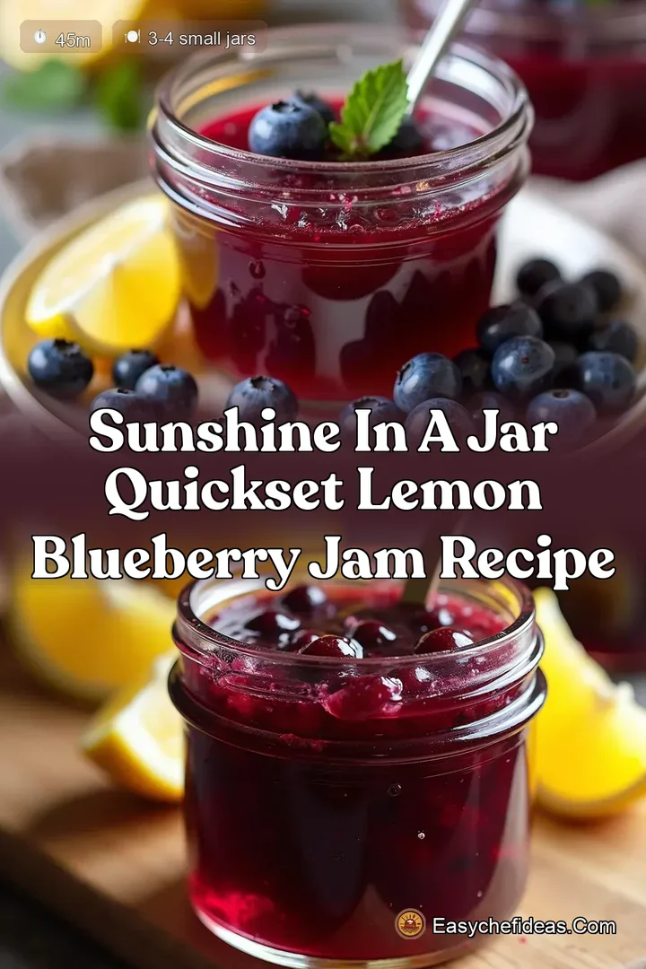 Sunshine in a Jar QuickSet Lemon Blueberry Jam Recipe