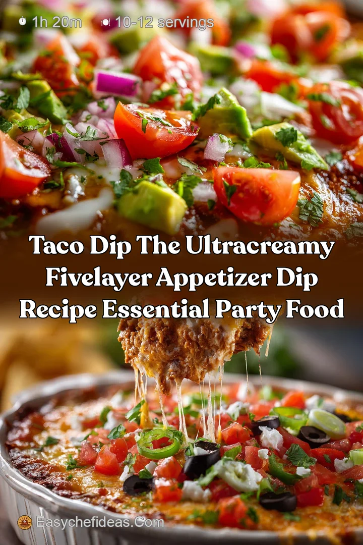 Taco Dip The UltraCreamy FiveLayer Appetizer Dip Recipe Essential Party Food