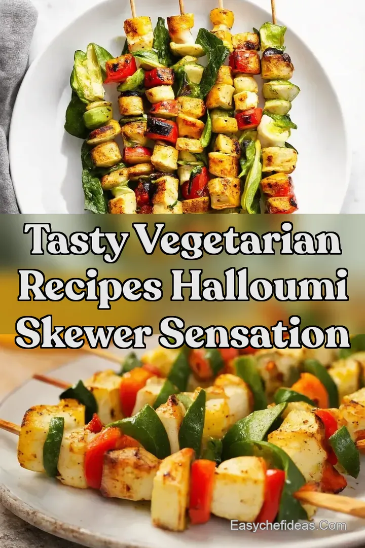 Tasty Vegetarian Recipes Halloumi Skewer Sensation