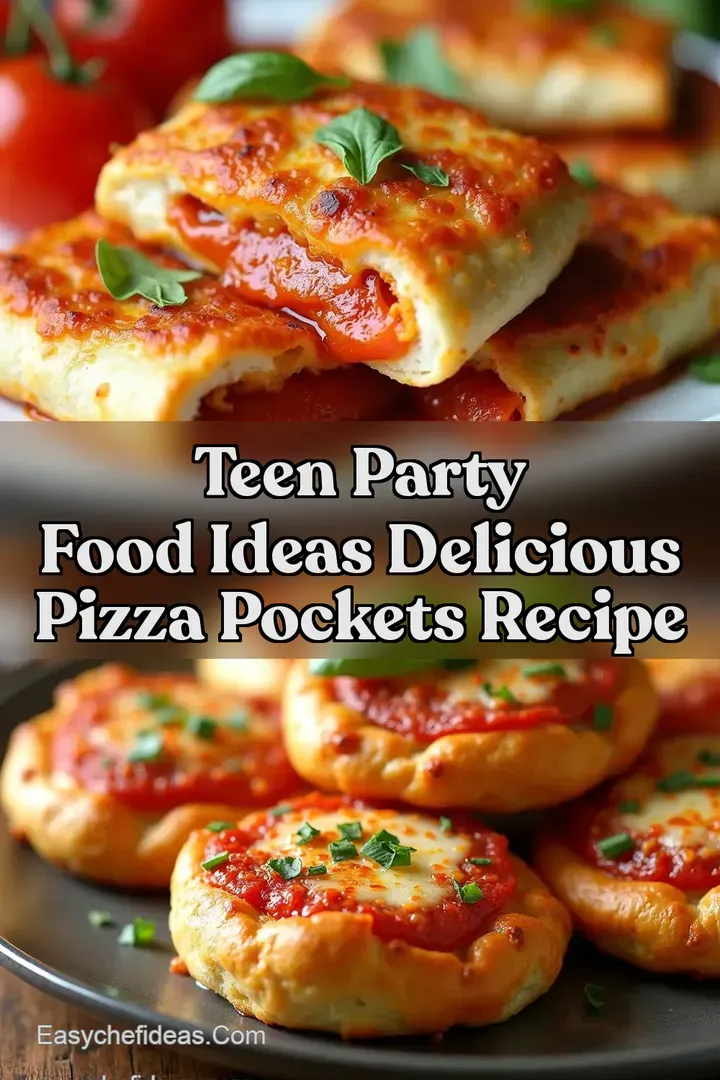 Teen Party Food Ideas Delicious Pizza Pockets Recipe