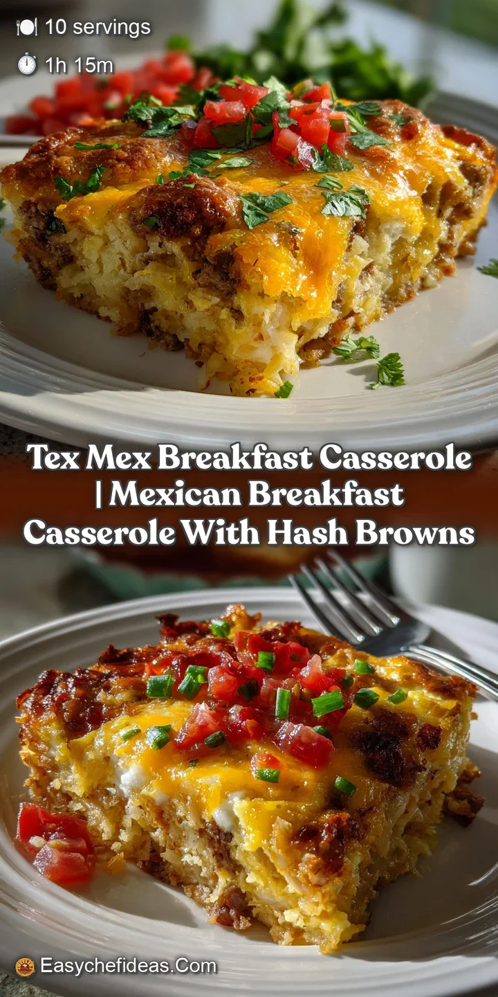 Tex Mex Breakfast Casserole | Mexican Breakfast Casserole With Hash Browns