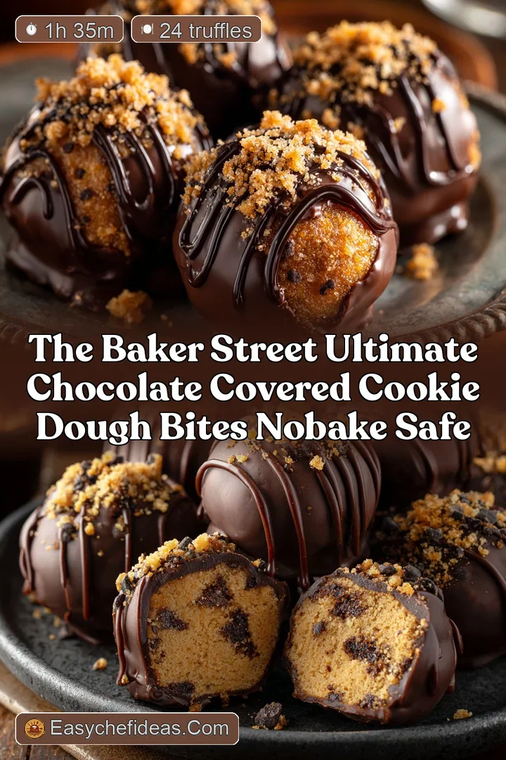 The Baker Street Ultimate Chocolate Covered Cookie Dough Bites NoBake Safe
