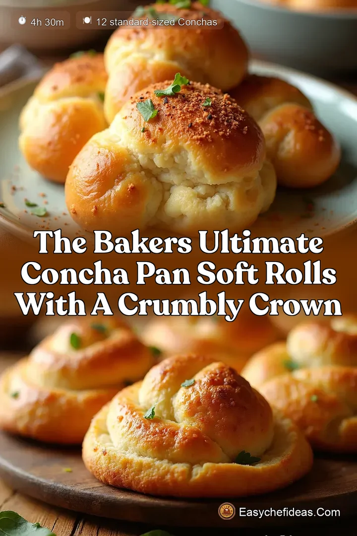 The Bakers Ultimate Concha Pan Soft Rolls with a Crumbly Crown
