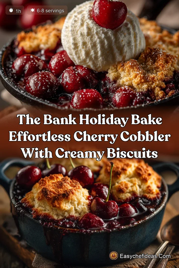The Bank Holiday Bake Effortless Cherry Cobbler with Creamy Biscuits
