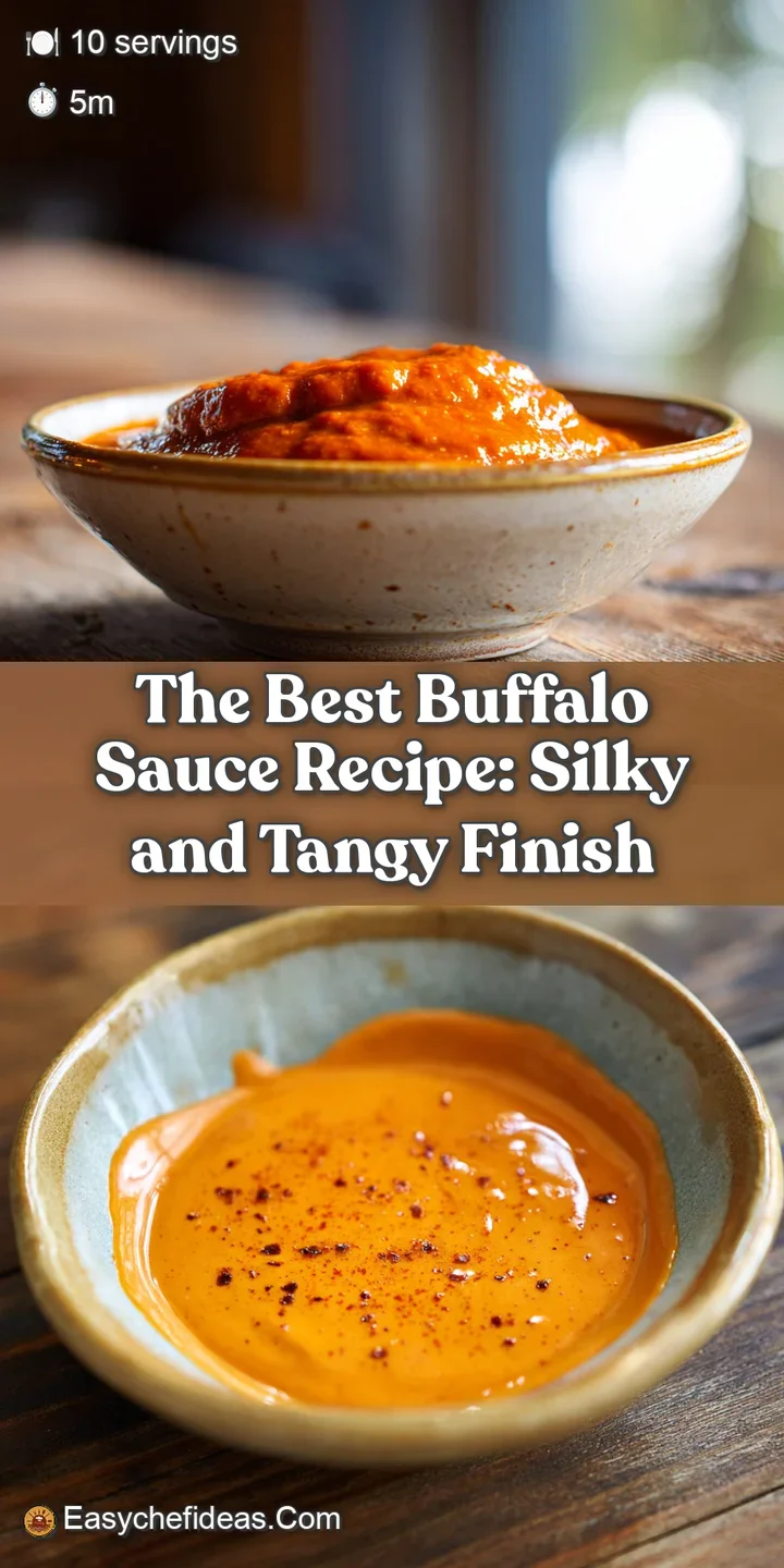 Close-up of thick, fiery orange buffalo sauce drizzled, catching the light and showing visible spice flakes within.