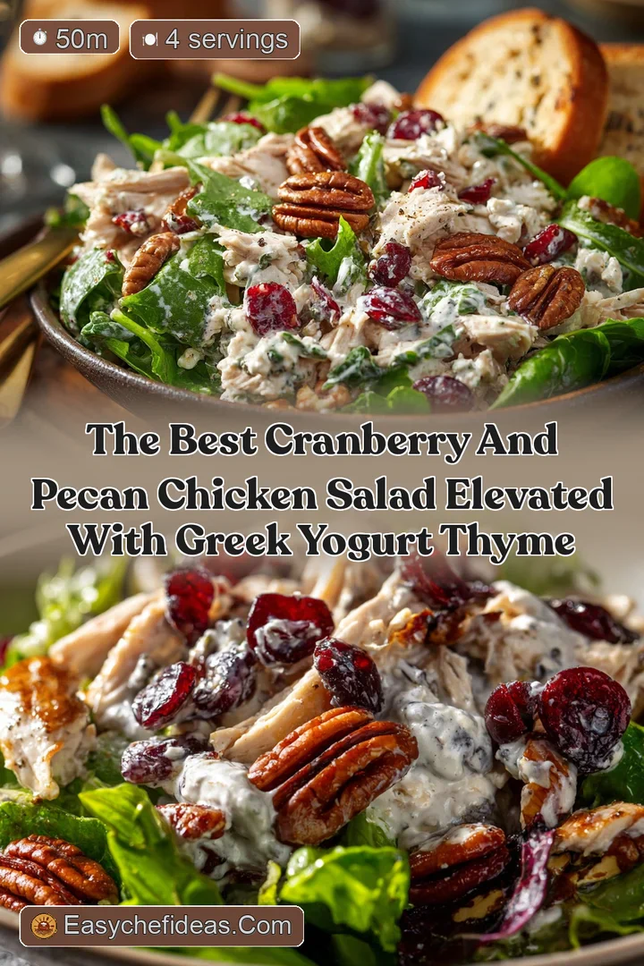 The Best Cranberry and Pecan Chicken Salad Elevated with Greek Yogurt Thyme