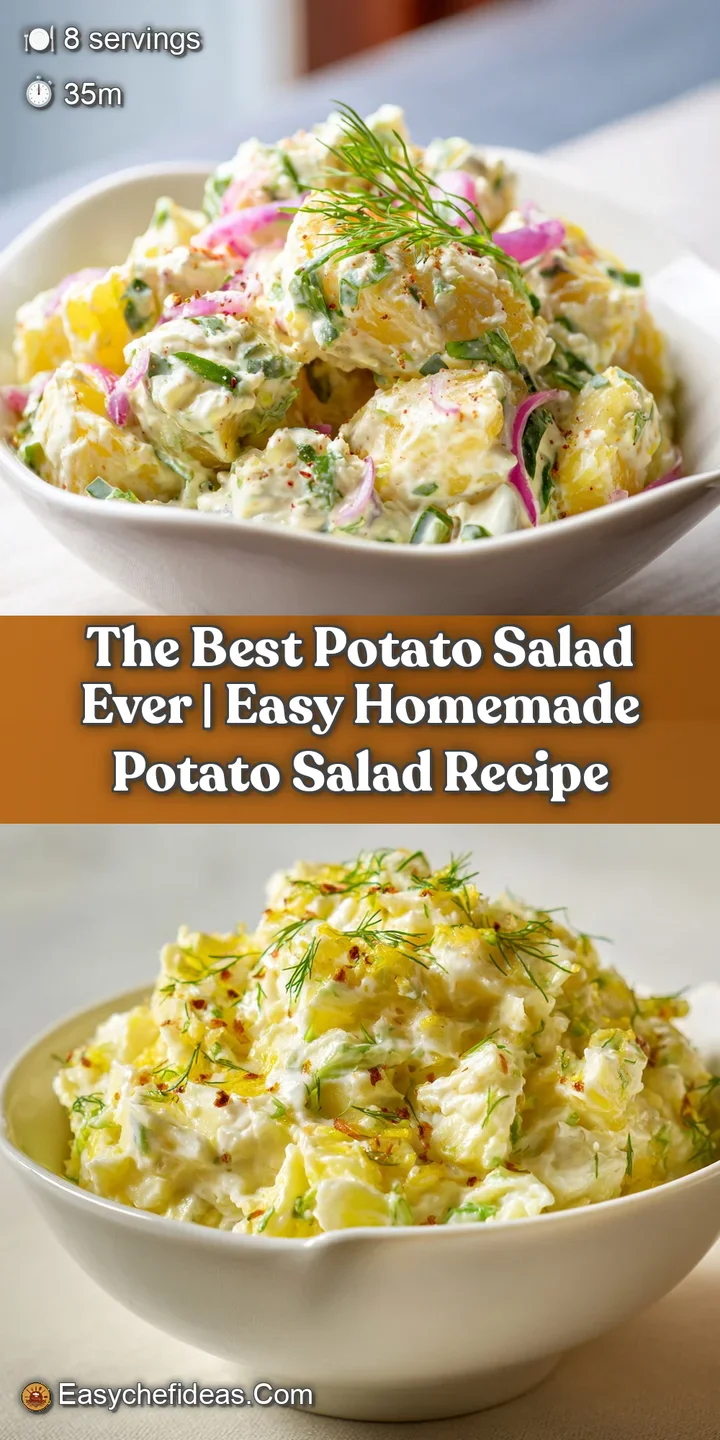 Close-up of tender Yukon Gold potatoes coated in creamy dressing, highlighted with bright green chives.