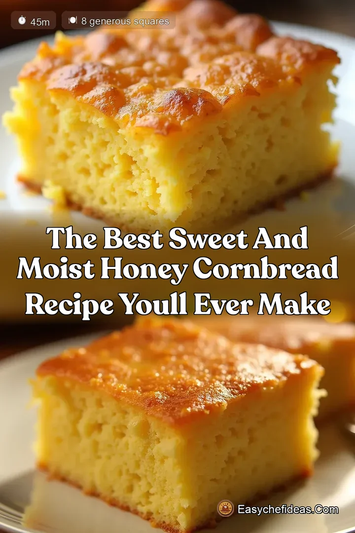 The Best Sweet and Moist Honey Cornbread Recipe Youll Ever Make