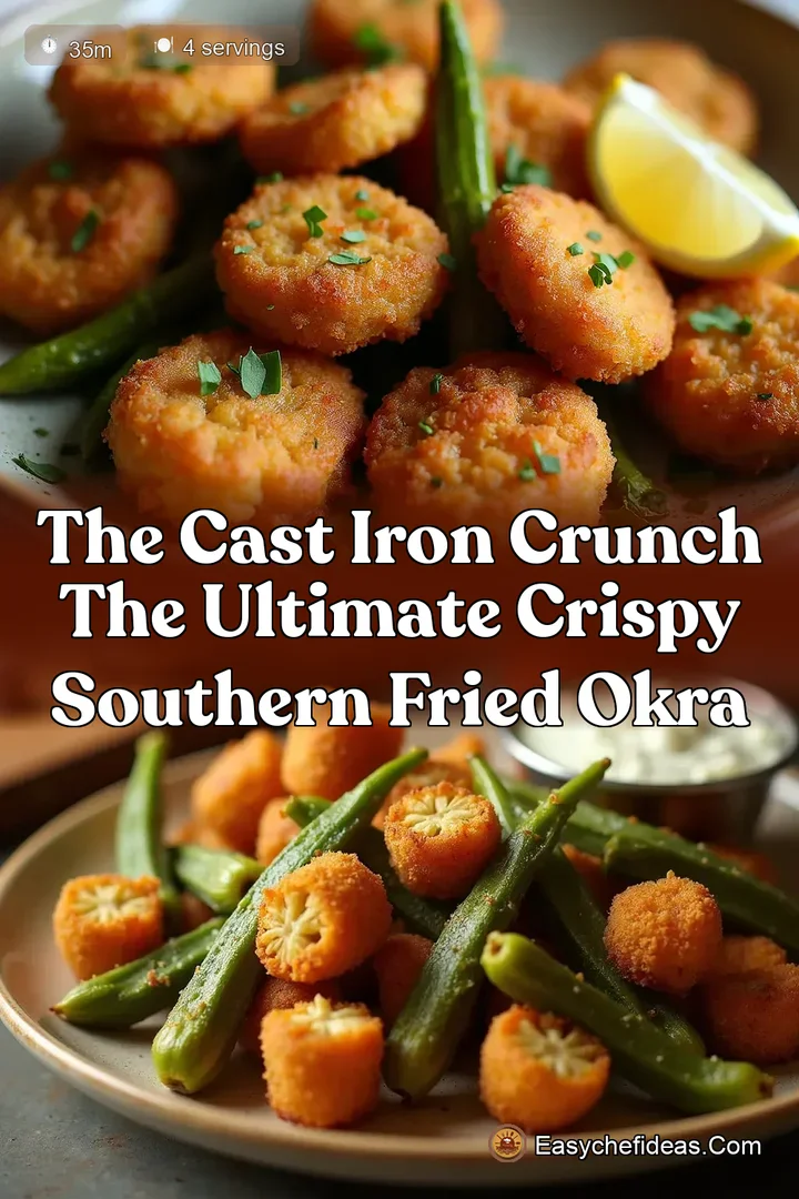 The Cast Iron Crunch The Ultimate Crispy Southern Fried Okra