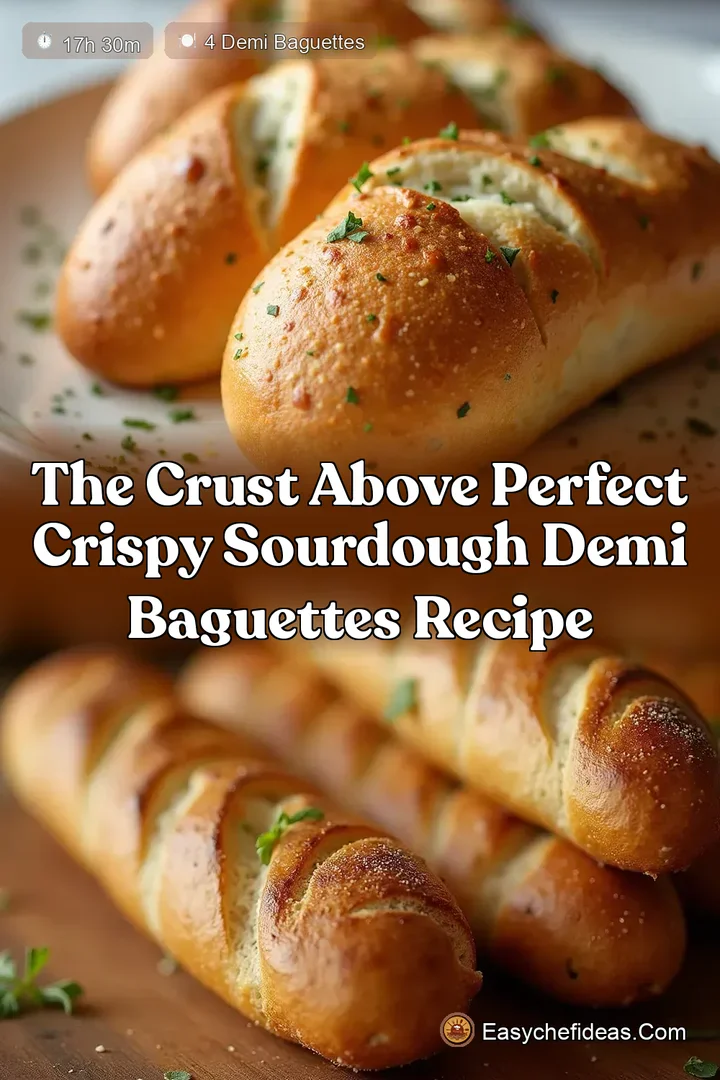 The Crust Above Perfect Crispy Sourdough Demi Baguettes Recipe