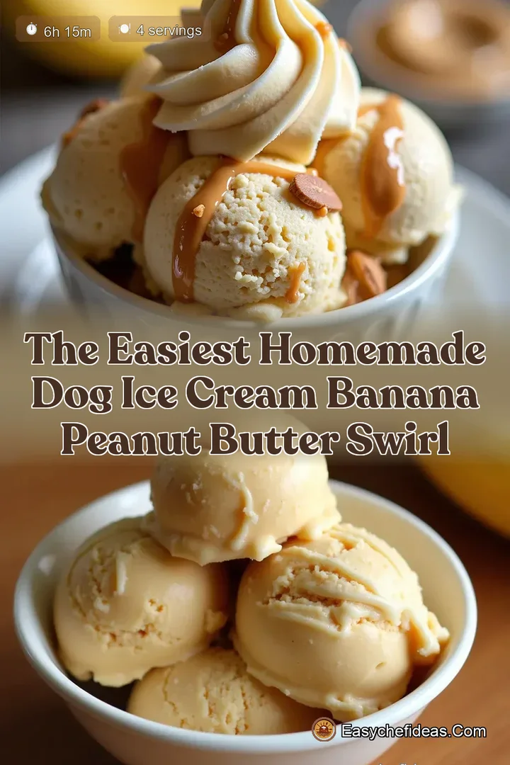 The Easiest Homemade Dog Ice Cream Banana Peanut Butter Swirl