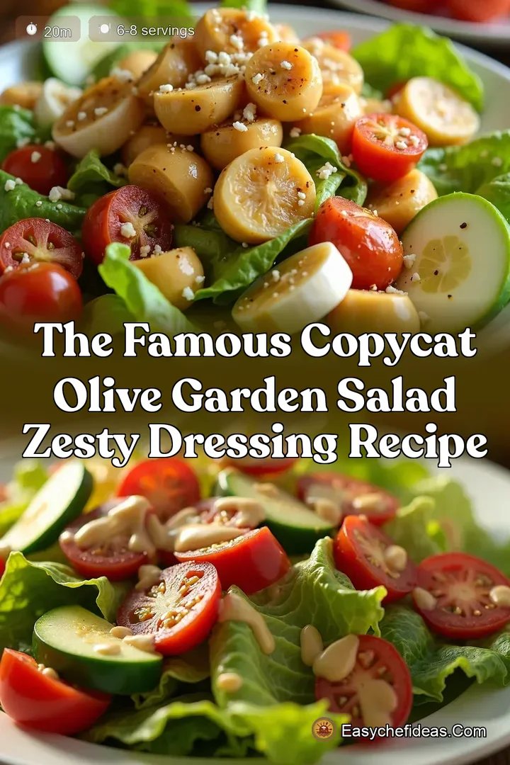 The Famous Copycat Olive Garden Salad Zesty Dressing Recipe