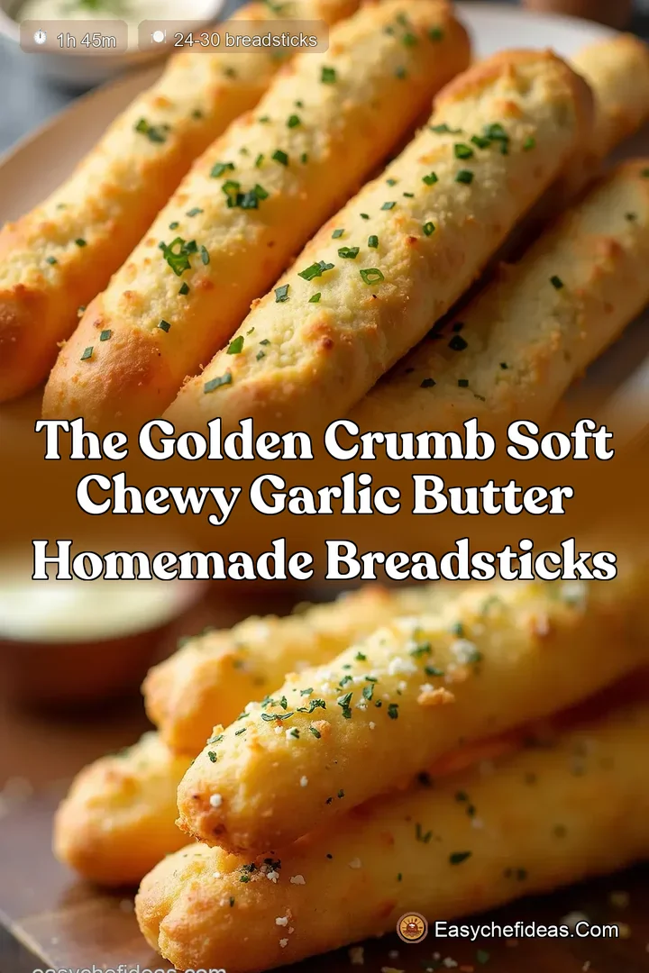 The Golden Crumb Soft Chewy Garlic Butter Homemade Breadsticks