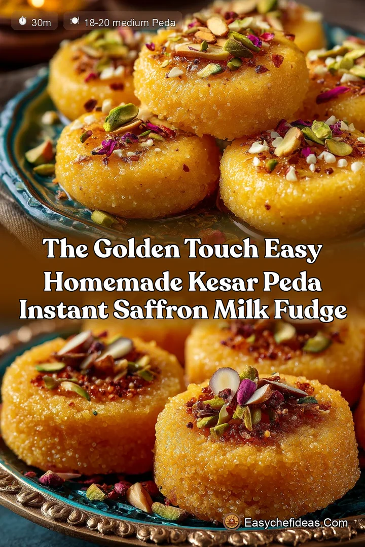 The Golden Touch Easy Homemade Kesar Peda Instant Saffron Milk Fudge