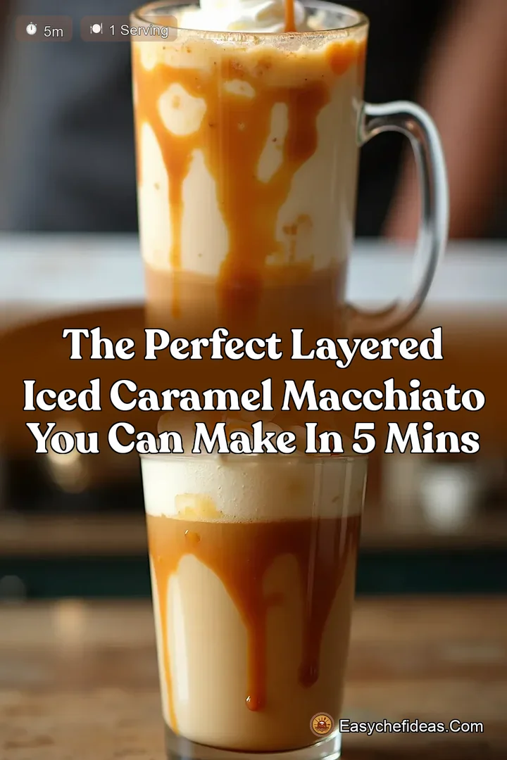 The Perfect Layered Iced Caramel Macchiato You Can Make in 5 Mins