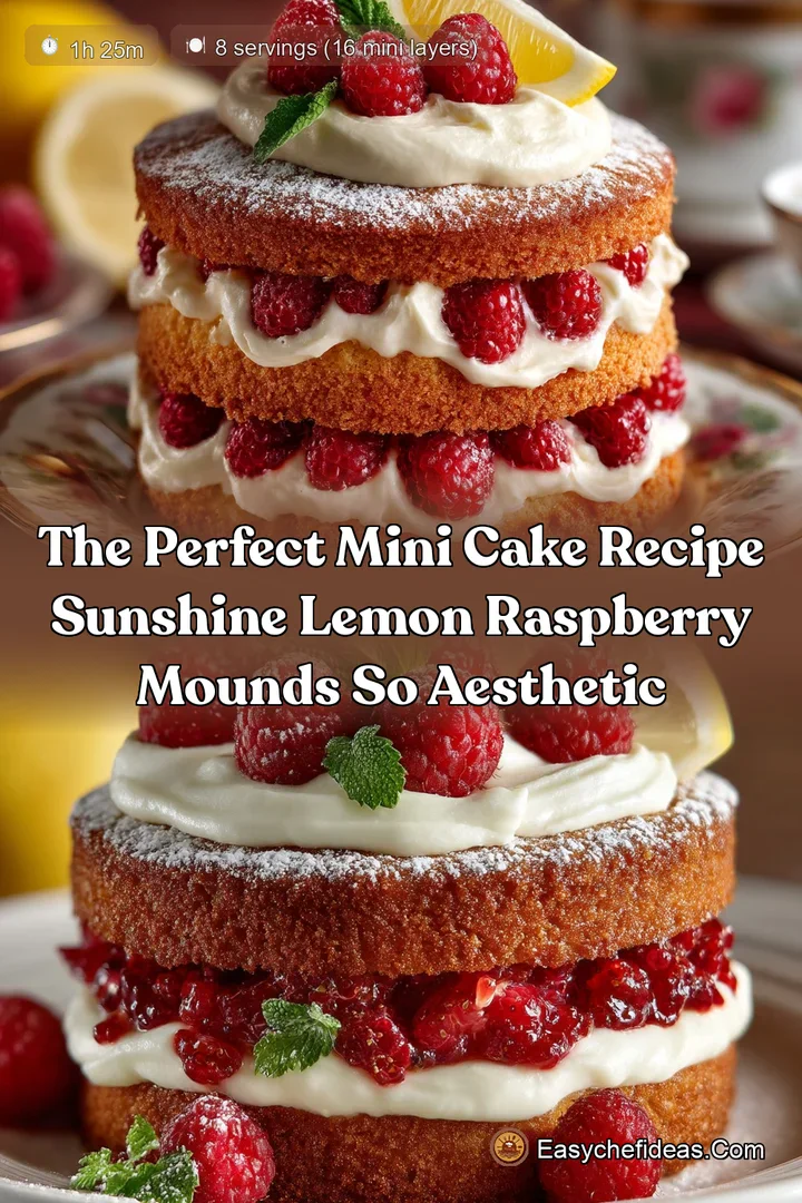 The Perfect Mini Cake Recipe Sunshine Lemon Raspberry Mounds So Aesthetic