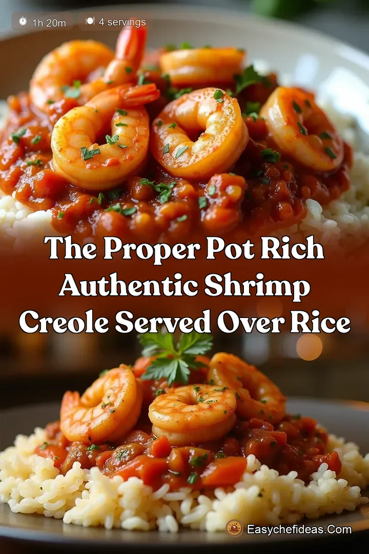 The Proper Pot Rich Authentic Shrimp Creole Served Over Rice