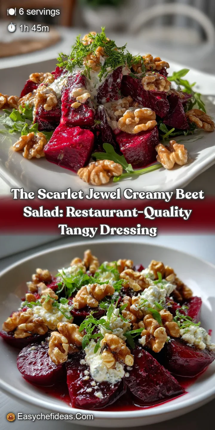 The Scarlet Jewel Creamy Beet Salad: Restaurant-Quality Tangy Dressing