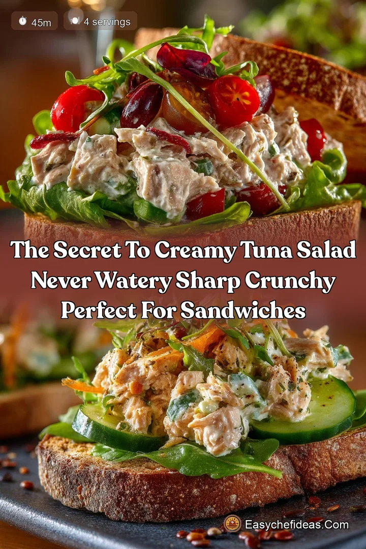 The Secret to Creamy Tuna Salad Never Watery Sharp Crunchy Perfect for Sandwiches