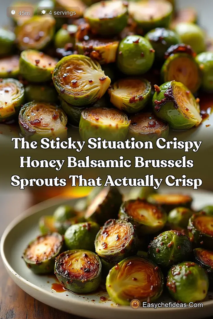 The Sticky Situation Crispy Honey Balsamic Brussels Sprouts That Actually Crisp